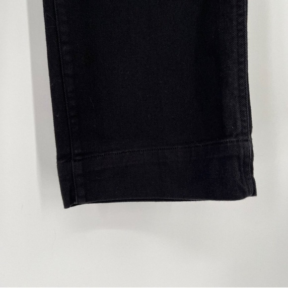 Quince Women's Black Stretch Cotton Twill Wide-Leg Crop Pants sz 32 NWT - Picture 6 of 6